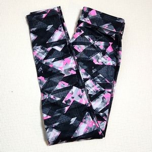 Fila Sport Fitness Leggings Black, Gray and Pink Size-Small